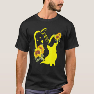 T-shirt Love Corgi Tournesol