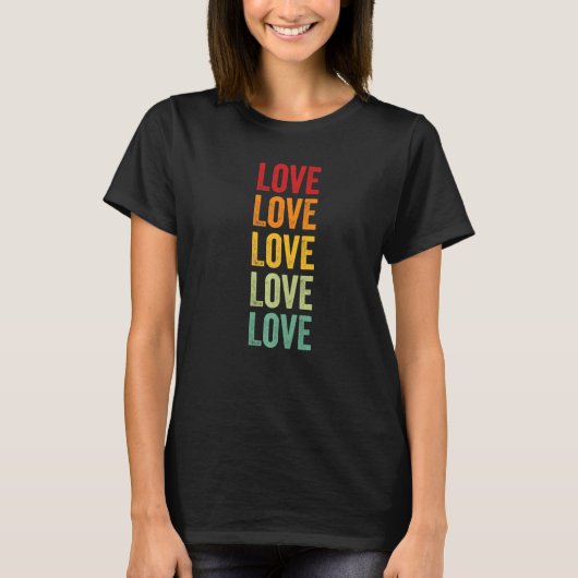 T-shirt Love County Oklahoma Rainbow Text (Devant)