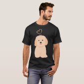 T-shirt Love Cream Apricot Lhasa Apso Shih Tzu Chien (Devant entier)