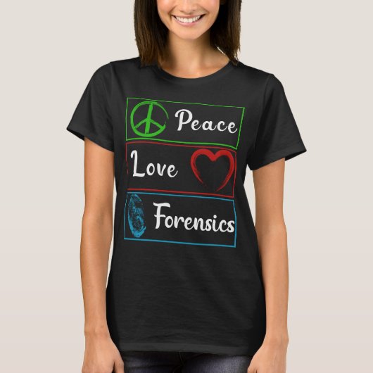 T-shirt Love criminalistique Enquêteur ADN (Devant)