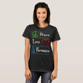T-shirt Love criminalistique Enquêteur ADN (Devant entier)