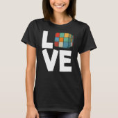 T-shirt Love Cubing Puzzle Solving Cube Love Cubes Speed C (Devant)