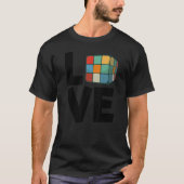 T-shirt Love Cubing Puzzle Solving Cube Love Cubes Speed C (Devant)