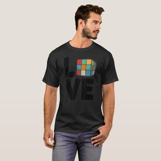 T-shirt Love Cubing Puzzle Solving Cube Love Cubes Speed C (Devant entier)