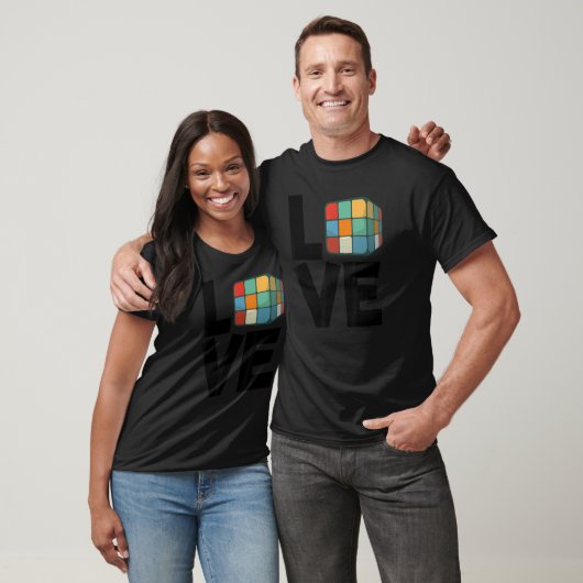 T-shirt Love Cubing Puzzle Solving Cube Love Cubes Speed C (Unisexe)