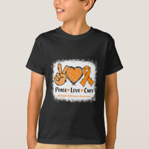 T-shirt Love Cure Multiple Sclérose Ms Awareness Orange