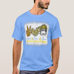 T-shirt Love Cure Women Chilhood Cancer Awareness