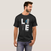 T-shirt Love Curling Cute Curling Player (Devant entier)