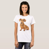 T-shirt Love Dachshund Chien Chien Chien Tee - shirt (Devant entier)