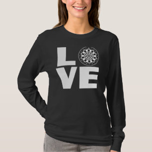T-shirt Love Dartboard fléchettes Joueur Dart Équipe Jetan