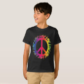 T-shirt Love Deaf Peace Sign Language Hand Taling Enseigna (Devant entier)