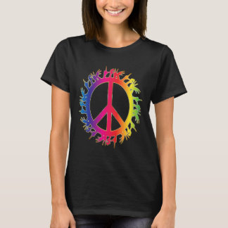 T-shirt Love Deaf Peace Sign Language Hand Taling Enseigna