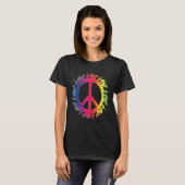 T-shirt Love Deaf Peace Sign Language Hand Taling Enseigna (Devant entier)