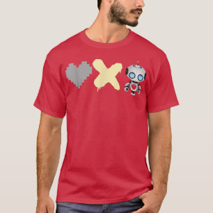 T-shirt Love Death Robotsyellow Piel Heart, X et jolie Rob