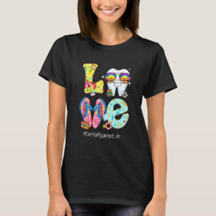 T-shirt Love Dental Hygienist Life Bonjour Vacances d'été 