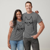 T-shirt LOVE design power of love CAT friend (Unisexe)