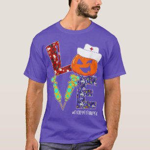 T-shirt Love Dialysis Nurse Life Nurse Halloween Scary Pum
