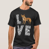 T-shirt Love Dingo Leopard Dingo Australian Wild Dog (Devant)
