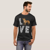 T-shirt Love Dingo Leopard Dingo Australian Wild Dog (Devant entier)