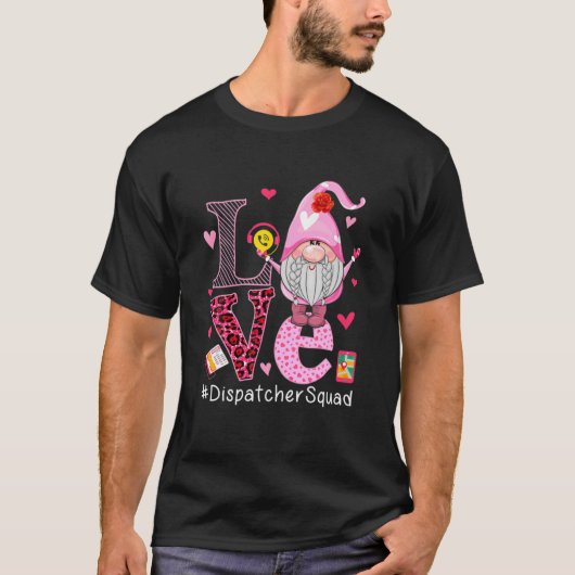 T-shirt LOVE Dispatcher Squad mignon Heureuse Sainte-Valen (Devant)