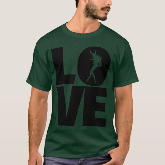 T-shirt LOVE Diving funny (Devant)