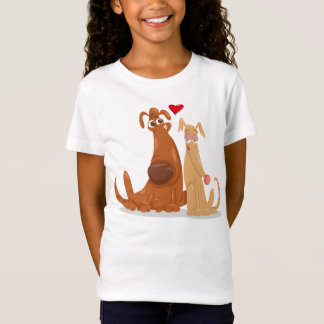 T-Shirt Love Dogs Shirt for Girl