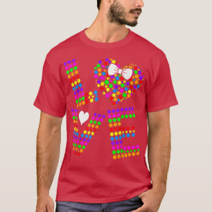 T-shirt LOVE Dot Day Cute Heart Que Peux-Tu Créer Avec J