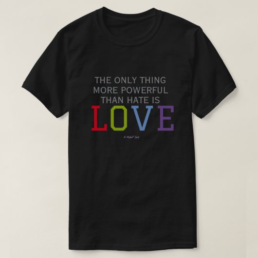 T-shirt LOVE (double sided) (dark) - A MisterP Shirt (Design devant)