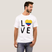T-shirt Love - Drapeau Colombie (Devant entier)
