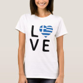 T-shirt Love - drapeau de la Grèce (Devant)