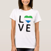 T-shirt Love - drapeau de la Sierra Leone (Devant)