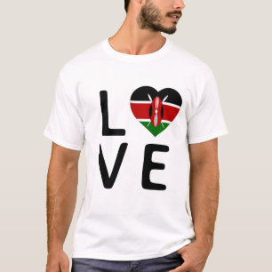 T-shirt Love - Drapeau du Kenya