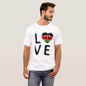 T-shirt Love - Drapeau du Kenya (Devant entier)