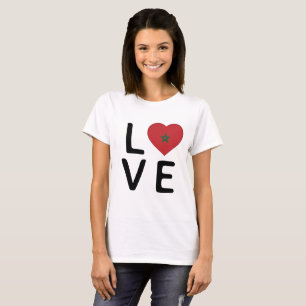 T-shirt Love - drapeau du Maroc