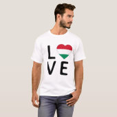 T-shirt Love - drapeau hongrois (Devant entier)