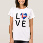 T-shirt Love - Drapeau Islande (Devant)