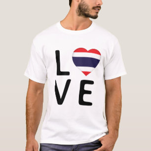 T-shirt Love - Drapeau Thaïlande