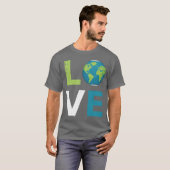 T-shirt Love Earth World Love and Save friend (Devant entier)
