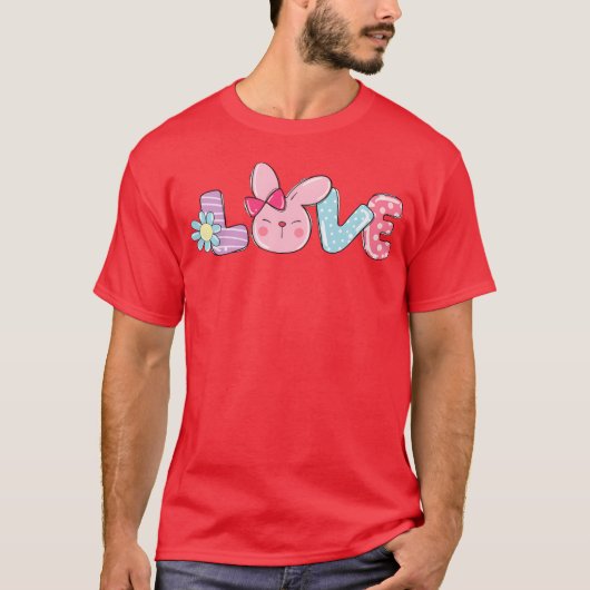 T-shirt Love Easter retro (Devant)