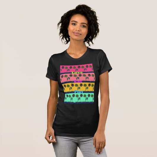 T-shirt Love Eat Play Art Print (Devant entier)