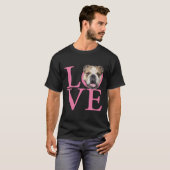 T-shirt Love English Bulldog (Devant entier)