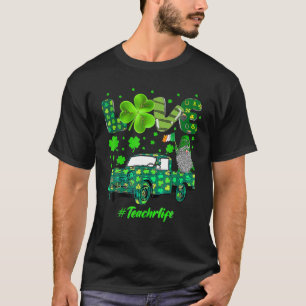 T-shirt LOVE Enseignant Vie Gnome Camion Shamrock Saint Pa