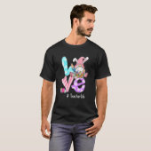 T-shirt Love Enseignant Vie Pâques Gnome Panier de chasse  (Devant entier)