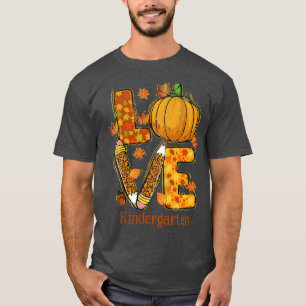 T-shirt LOVE Fall Teacher Shirt, automne feuilles, Poster