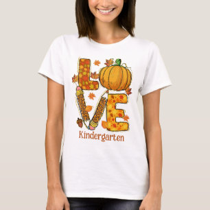 T-shirt LOVE Fall Teacher Shirt, automne feuilles, Poster