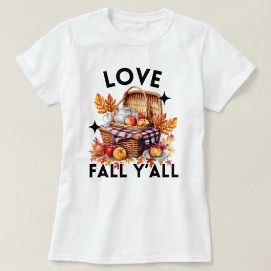 T-shirt Love Fall Y'all | Feuilles d'automne | Belle autom (Design devant)