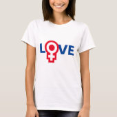 T-shirt LOVE Femme code genre personnalisable (Devant)
