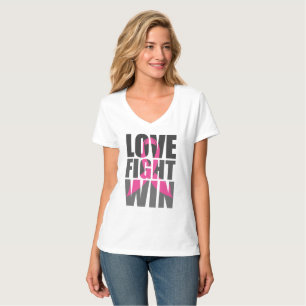 T-shirt LOVE FIGTH WIN Cancer du sein Survivant