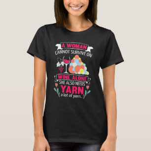 T-shirt Love Fil Et Vin Crochet Tricot Tee
