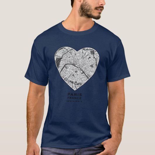 T-shirt Love for Paris girl (Devant)